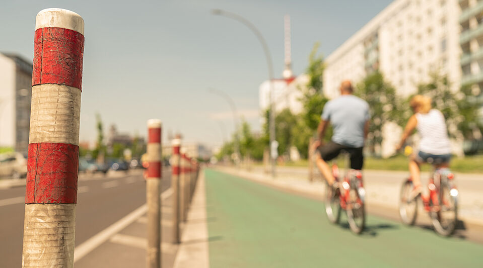 Protected Bike Lane Protected Bike Lane in Berlin