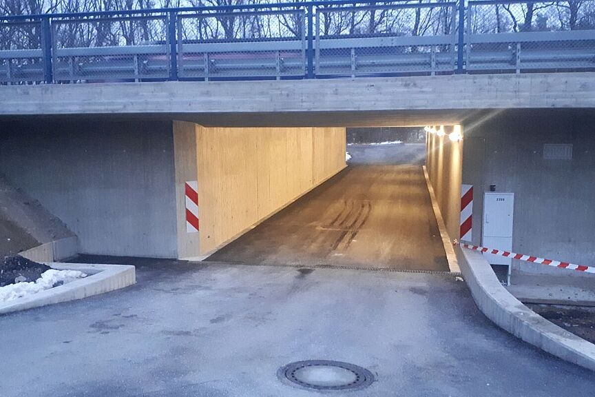 Unterführung B286 bei Schwebheim für Fahrräder Unterführung B286 bei Schwebheim für Fahrräder