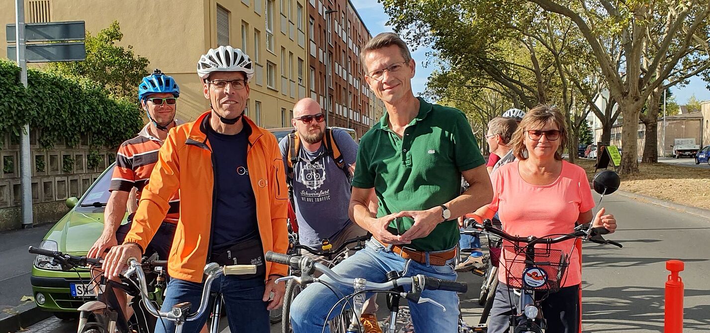  Martin Dettmar ADFC Schweinfurt, Sebastian Remelé OB Stadt Schweinfurt beim Mobilitätstag 22.09.2019